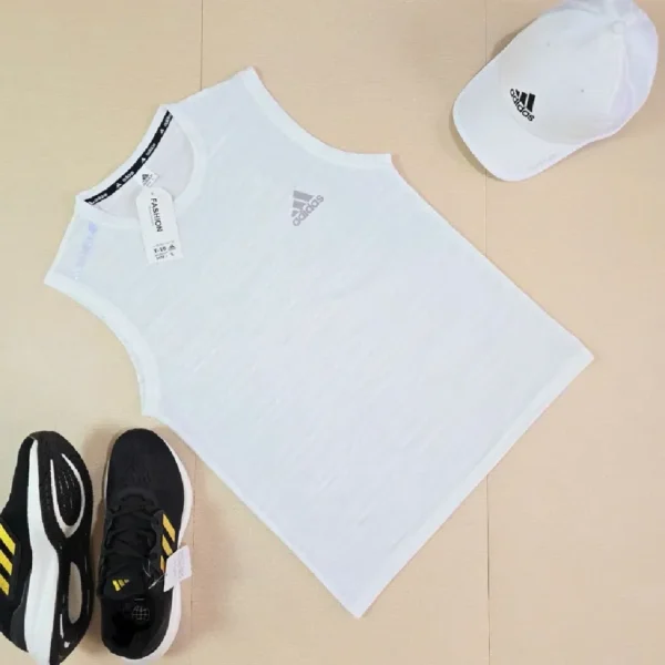 Men's Sleeveless Tank Top with 3-Stripes Design - Image 9